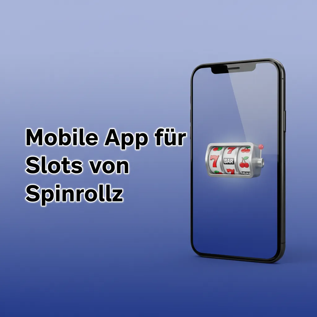 Screenshot der Spinrollz Slots-App: Lobby, Einsatz festlegen, Autoplay, Gewinnanzeige auf dem Smartphone.