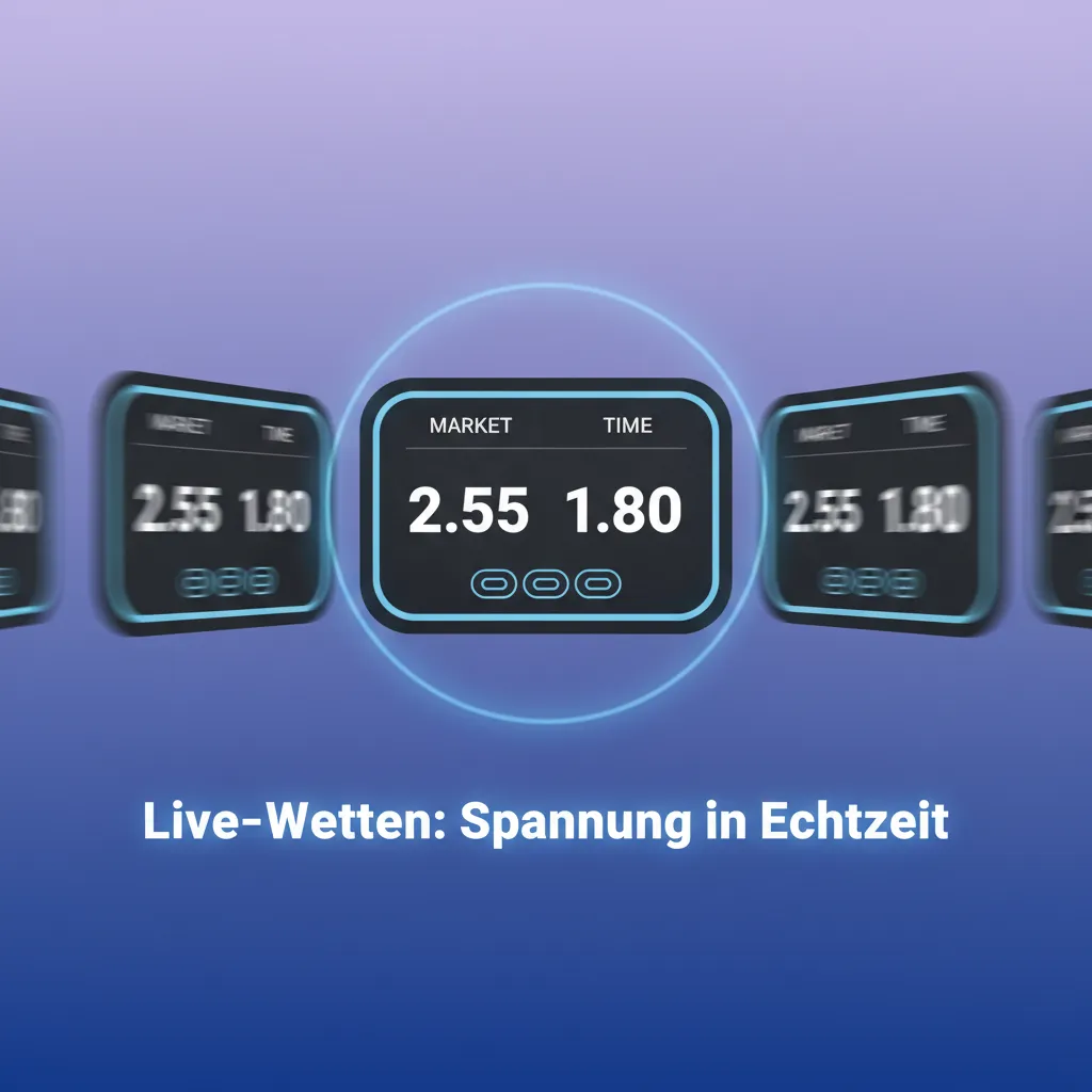 Live-Wetten: Smartphone mit Live-Quoten, Cashout und Statistiken; Icons für Fußball, Tennis, Basketball und Eishockey.